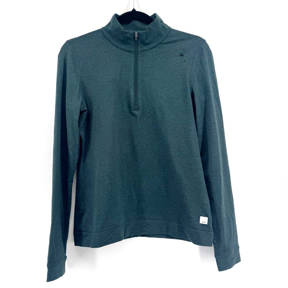 Vuori Women's Halo Essential Half Zip Pullover - Size Large - Pine Green FLAW